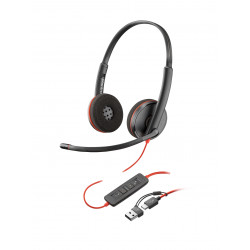 POLY Micro-casque Blackwire 3220 stéréo USB-C + adaptateur USB-C/A