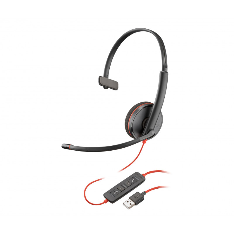 POLY Micro-casque monaural USB-A Blackwire 3210 (lot)