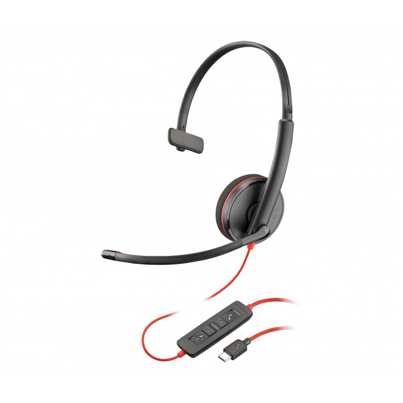 POLY Micro-casque monaural USB-C Blackwire 3210 (lot)