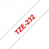 Brother TZE-232 ruban d'étiquette Rouge sur blanc