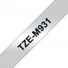Brother TZE-M931 ruban d'étiquette Noir sur argent