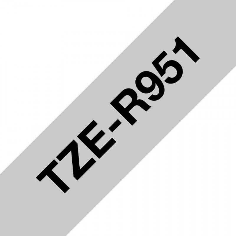 Brother TZE-R951 ruban d'étiquette Noir sur argent