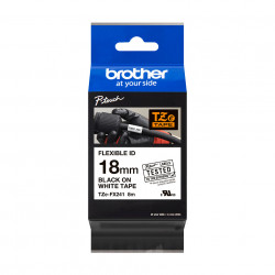 Brother TZE-FX241 ruban d'étiquette Noir sur blanc TZ