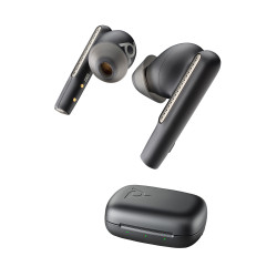 Poly Écouteurs noir charbon Voyager Free 60 UC M +adaptateur USB-C BT700 + étui de charge de base