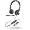Poly Micro-casque Blackwire 3325 stéréo USB-C + connexion 3,5 mm + adaptateur USB-C/A