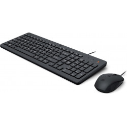 HP 150 WIRED MOUSE/KB COMBO FR clavier Souris incluse USB Noir