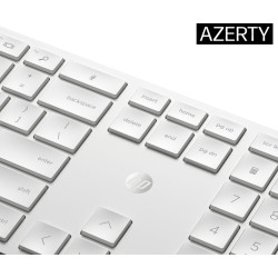HP 650 WRLS KB/MSE COMBO WHT FR clavier Souris incluse Maison RF sans fil Blanc
