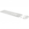 HP 650 WRLS KB/MSE COMBO WHT FR clavier Souris incluse Maison RF sans fil Blanc