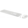 HP 650 WRLS KB/MSE COMBO WHT FR clavier Souris incluse Maison RF sans fil Blanc
