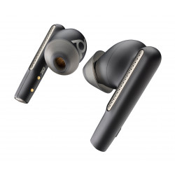 Poly Écouteurs noir charbon Voyager Free 60 UC M +adaptateur USB-C BT700 + étui de charge de base