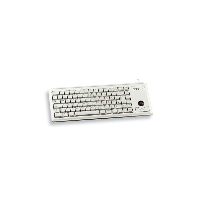 CHERRY G84-4400 TRACKBALL KEYBOARD Clavier filaire miniature, trackball, PS2, gris clair, AZERTY - FR
