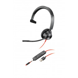 POLY Blackwire 3315 USB-A + 3.5mm Mono Headset