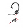 POLY Blackwire 3315 USB-A + 3.5mm Mono Headset