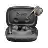 Poly Écouteurs noir charbon Voyager Free 60 UC M +adaptateur USB-C BT700 + étui de charge de base
