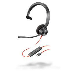 Poly Micro-casque Blackwire 3310 monaural USB-C + adaptateur USB-C/A