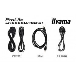 iiyama LH6565UHSB-B1 Écran d'affichage dynamique En forme de kiosk 163,8 cm (64.5") LED Wifi 800 cd/m² 4K Ultra HD Noir Inté
