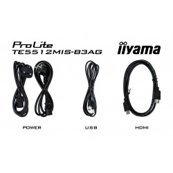 iiyama TE5512MIS-B3AG Écran d'affichage dynamique En forme de kiosk 139,7 cm (55") LCD Wifi 400 cd/m² 4K Ultra HD Noir Écran