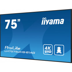 iiyama LH7575UHS-B1AG Écran d'affichage dynamique Écran plat de signalisation numérique 190,5 cm (75") LCD Wifi 500 cd/m² 4