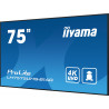 iiyama LH7575UHS-B1AG Écran d'affichage dynamique Écran plat de signalisation numérique 190,5 cm (75") LCD Wifi 500 cd/m² 4