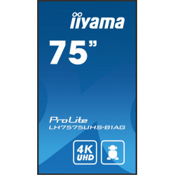 iiyama LH7575UHS-B1AG Écran d'affichage dynamique Écran plat de signalisation numérique 190,5 cm (75") LCD Wifi 500 cd/m² 4