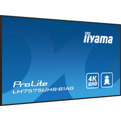 iiyama LH7575UHS-B1AG Écran d'affichage dynamique Écran plat de signalisation numérique 190,5 cm (75") LCD Wifi 500 cd/m² 4
