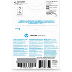 HP Papier photo à finition glacée Advanced, 250 g/m2, 10 x 15 cm (101 x 152 mm), 25 feuilles
