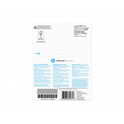 HP Papier photo Advanced, brillant, 250 g/m2, 13 x 18 cm (127 x 178 mm), 25 feuilles