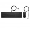HP PAV WIREDCOMBO KEYBOARD 400 FR clavier Souris incluse Bureau USB Noir