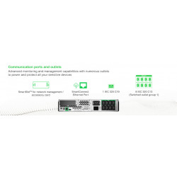 APC Smart-UPS SMT3000RMI2UC - 8x C13, 1x C19, USB, montable en rack, SmartConnect, 3000VA