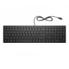 HP PAV WIRED KEYBOARD 300 EN clavier Bureau USB Noir