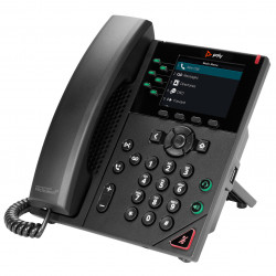 Poly Téléphone IP VVX 350 à 6 lignes et compatible PoE