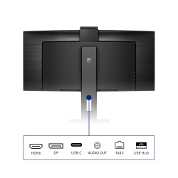 Philips P Line 346P1CRH/00 LED display 86,4 cm (34") 3440 x 1440 pixels UltraWide Quad HD Noir
