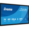 iiyama PROLITE TE7514MIS-B2AG Écran plat de signalisation numérique 190,5 cm (75") LCD Wifi 435 cd/m² 4K Ultra HD Noir Écra