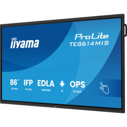 iiyama PROLITE TE8614MIS-B2AG Écran plat de signalisation numérique 2,18 m (86") LCD Wifi 435 cd/m² 4K Ultra HD Noir Écran 