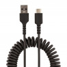 StarTech.com Câble USB vers USB-C de 1m - Cordon USB USB-C Enroulé à Usage Intensif - Câble USB-A vers USB-C en Fibre Arami