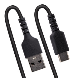 StarTech.com Câble USB vers USB-C de 1m - Cordon USB USB-C Enroulé à Usage Intensif - Câble USB-A vers USB-C en Fibre Arami