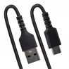 StarTech.com Câble USB vers USB-C de 1m - Cordon USB USB-C Enroulé à Usage Intensif - Câble USB-A vers USB-C en Fibre Arami