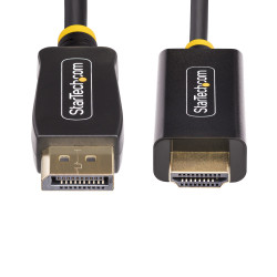 StarTech.com Câble Adaptateur DisplayPort vers HDMI de 2m, 4K 60Hz avec HDR, Adaptateur DP vers HDMI 2.0b, Convertisseur Vidé