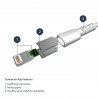 StarTech.com Câble USB-A vers Lightning Blanc Robuste 2m - Câble de Charge/Synchronisation de Type A vers Lightning en Fibre 