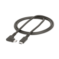 StarTech.com Câble USB-C Robuste à Angle Droit de 1m, USB 3.2 Gen 2 (10 Gbps), Cordon de Transfert de Données USB-C à C Com