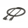 StarTech.com Câble USB-C Robuste à Angle Droit de 1m, USB 3.2 Gen 2 (10 Gbps), Cordon de Transfert de Données USB-C à C Com