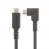 StarTech.com Câble USB-C Robuste à Angle Droit de 1m, USB 3.2 Gen 2 (10 Gbps), Cordon de Transfert de Données USB-C à C Com