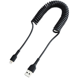 StarTech.com Câble USB vers Lightning de 1m - Certifié Mfi - Adaptateur USB Lightning Noir, Gaine durable en TPE - Cordon Cha