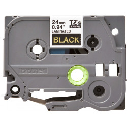 Brother TZe-354 - Cassette à ruban pour étiqueteuse originale – Doré sur noir, 24 mm de large