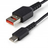 StarTech.com Câble Chargeur Sécurisé 1m - Data Blocker - Câble USB-A vers USB-C - Protection No-Data Charge/Alim. pour Smar