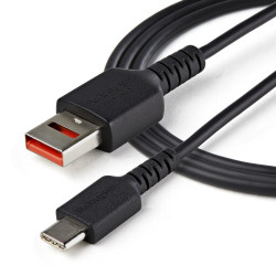 StarTech.com Câble Chargeur Sécurisé 1m - Data Blocker - Câble USB-A vers USB-C - Protection No-Data Charge/Alim. pour Smar