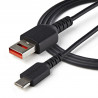 StarTech.com Câble Chargeur Sécurisé 1m - Data Blocker - Câble USB-A vers USB-C - Protection No-Data Charge/Alim. pour Smar