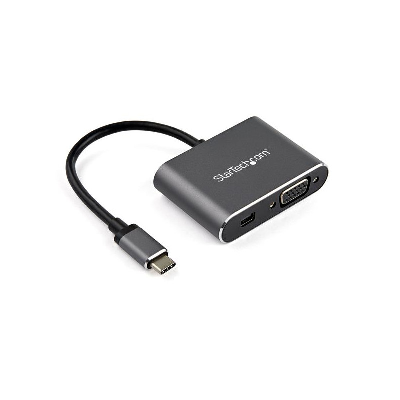 StarTech.com Adaptateur multiport USB-C vers Mini DisplayPort ou VGA - Adaptateur vidéo 2-en-1 - 4K 60 Hz
