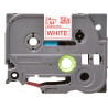 Brother TZe-252 - Cassette à ruban pour étiqueteuse originale – Rouge sur blanc, 24 mm de large