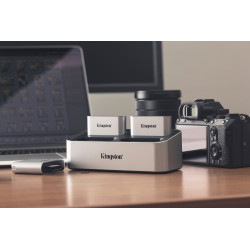 Kingston Technology Lecteur de cartes microSDHC/SDXC UHS-II USB3.2 Gen1 Workflow à double logement